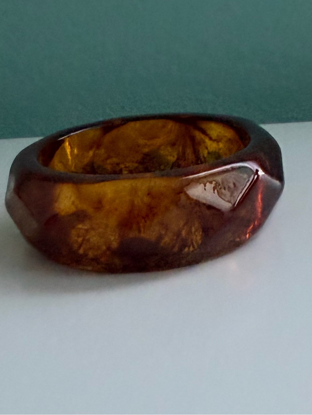 Boutique Tortoiseshell Chunky Resin Bangle Bracelet